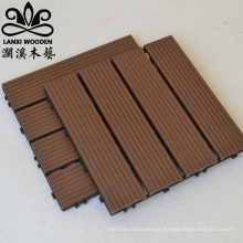 Wood Plastic composite 300*300 wooden grain surface deep embossing anti-rotten wpc hollow decking composite decking